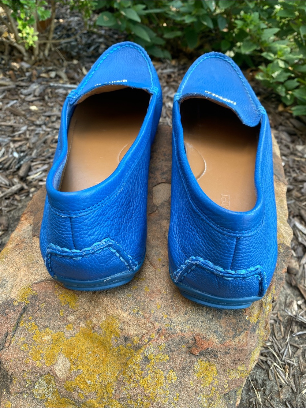 Coach Mary Lockup Blue Leather Flats - Picture 9 of 16